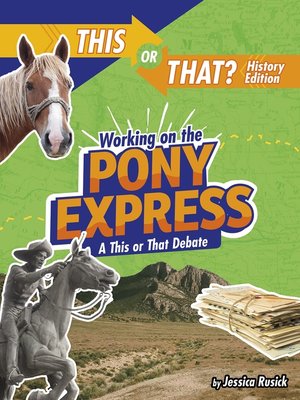 cover image of Working on the Pony Express